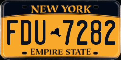 NY license plate FDU7282