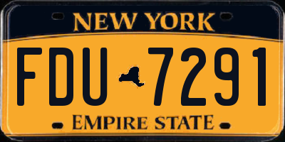 NY license plate FDU7291