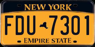 NY license plate FDU7301