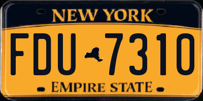 NY license plate FDU7310