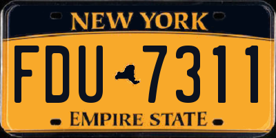 NY license plate FDU7311