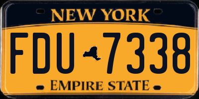 NY license plate FDU7338