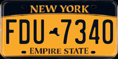 NY license plate FDU7340