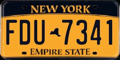 NY license plate FDU7341