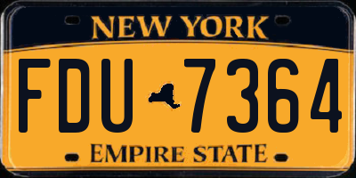 NY license plate FDU7364