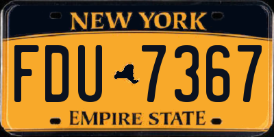 NY license plate FDU7367