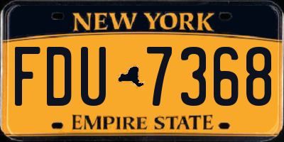 NY license plate FDU7368