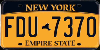 NY license plate FDU7370