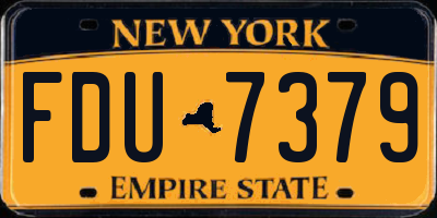 NY license plate FDU7379