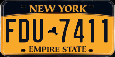 NY license plate FDU7411