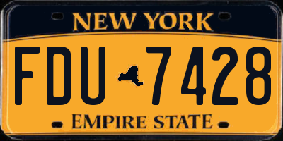 NY license plate FDU7428