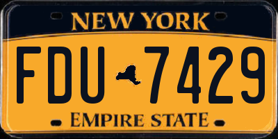 NY license plate FDU7429