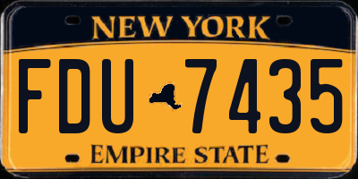 NY license plate FDU7435