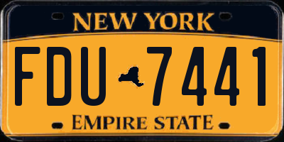 NY license plate FDU7441