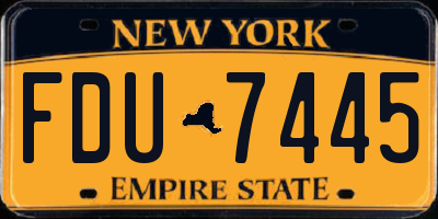 NY license plate FDU7445