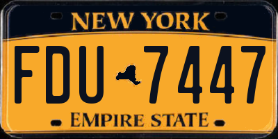 NY license plate FDU7447