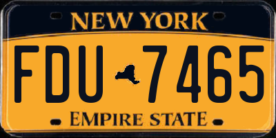 NY license plate FDU7465