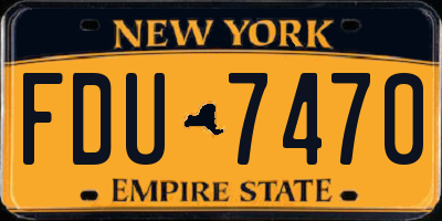 NY license plate FDU7470