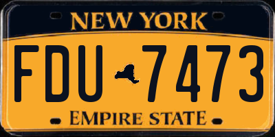 NY license plate FDU7473