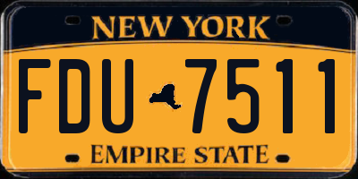 NY license plate FDU7511