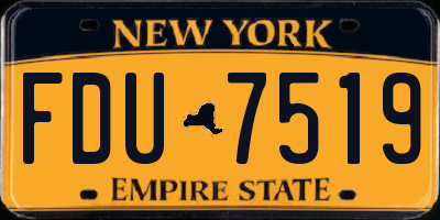 NY license plate FDU7519