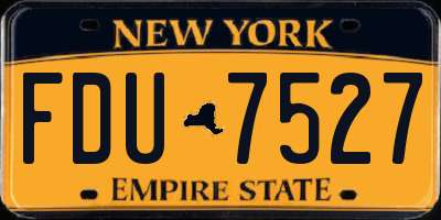 NY license plate FDU7527