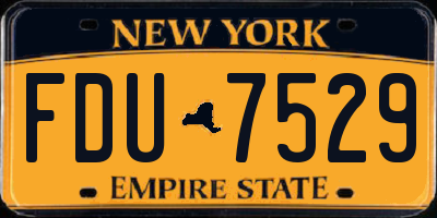 NY license plate FDU7529