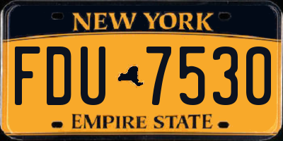 NY license plate FDU7530