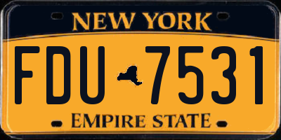 NY license plate FDU7531