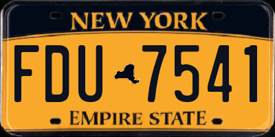 NY license plate FDU7541