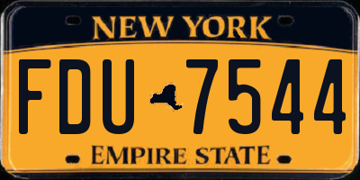 NY license plate FDU7544