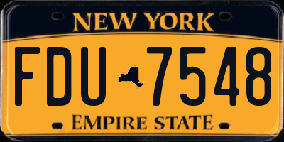 NY license plate FDU7548
