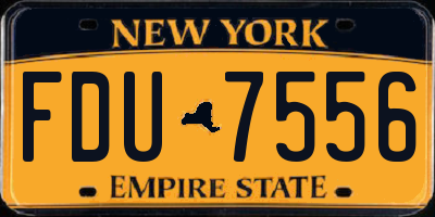 NY license plate FDU7556