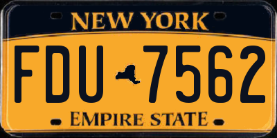 NY license plate FDU7562