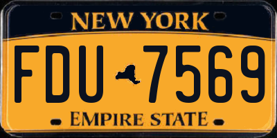 NY license plate FDU7569