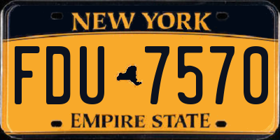 NY license plate FDU7570