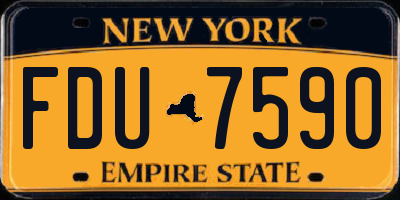 NY license plate FDU7590