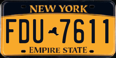 NY license plate FDU7611