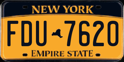 NY license plate FDU7620