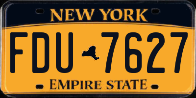 NY license plate FDU7627