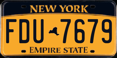 NY license plate FDU7679