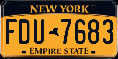NY license plate FDU7683