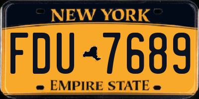 NY license plate FDU7689