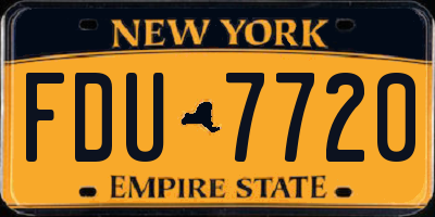 NY license plate FDU7720
