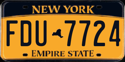 NY license plate FDU7724