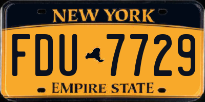 NY license plate FDU7729