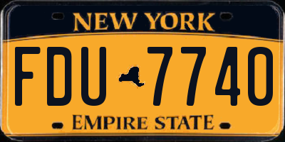 NY license plate FDU7740