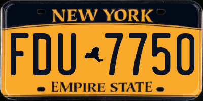 NY license plate FDU7750