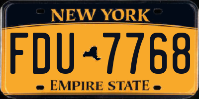 NY license plate FDU7768