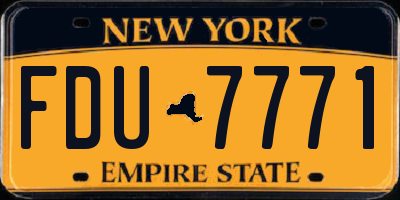 NY license plate FDU7771